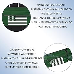 Trunk Organizer for Car,Unique US Flag Backseat Car