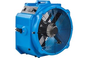 MOUNTO AM25AX 2-Speed 1/4 HP 4000 CFM 18-Inch Axial Fan Air Mover Blower with Roto-Mold Housing for Water Damage Restoration, Air Cooling, Ventilation, and Drying - Powerful Industrial Fan