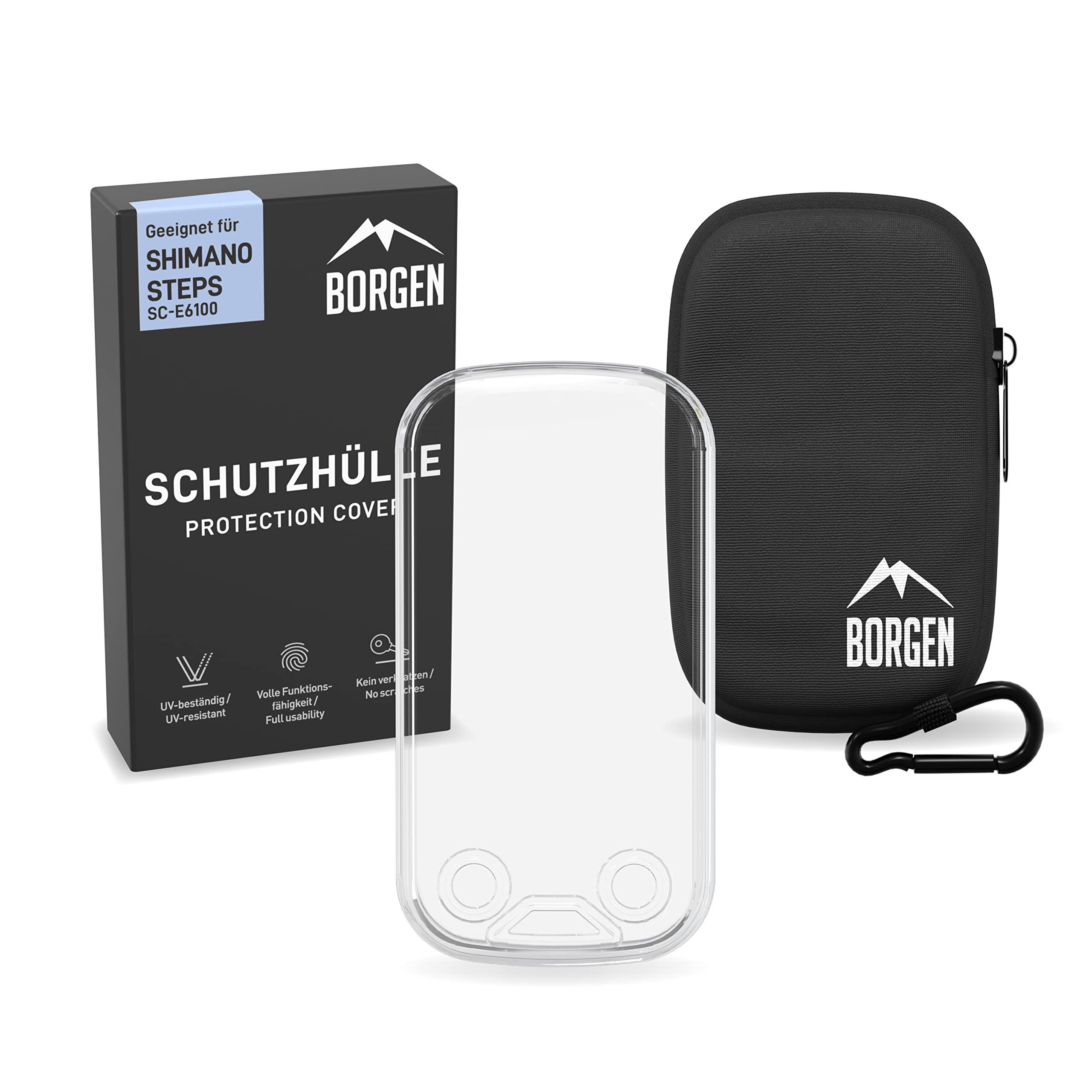 Borgen Electric Bike Display Protector | Suitable for Shimano Steps SC-E-6100 Protective Case | Transparent and Waterproof