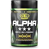 Advanced Genetics ALPHA Ultimate Men’s 3-in-1 Formula, Fenugreek, Tribulus, Alpha-GPC, Horny Goat Weed, 90 caps