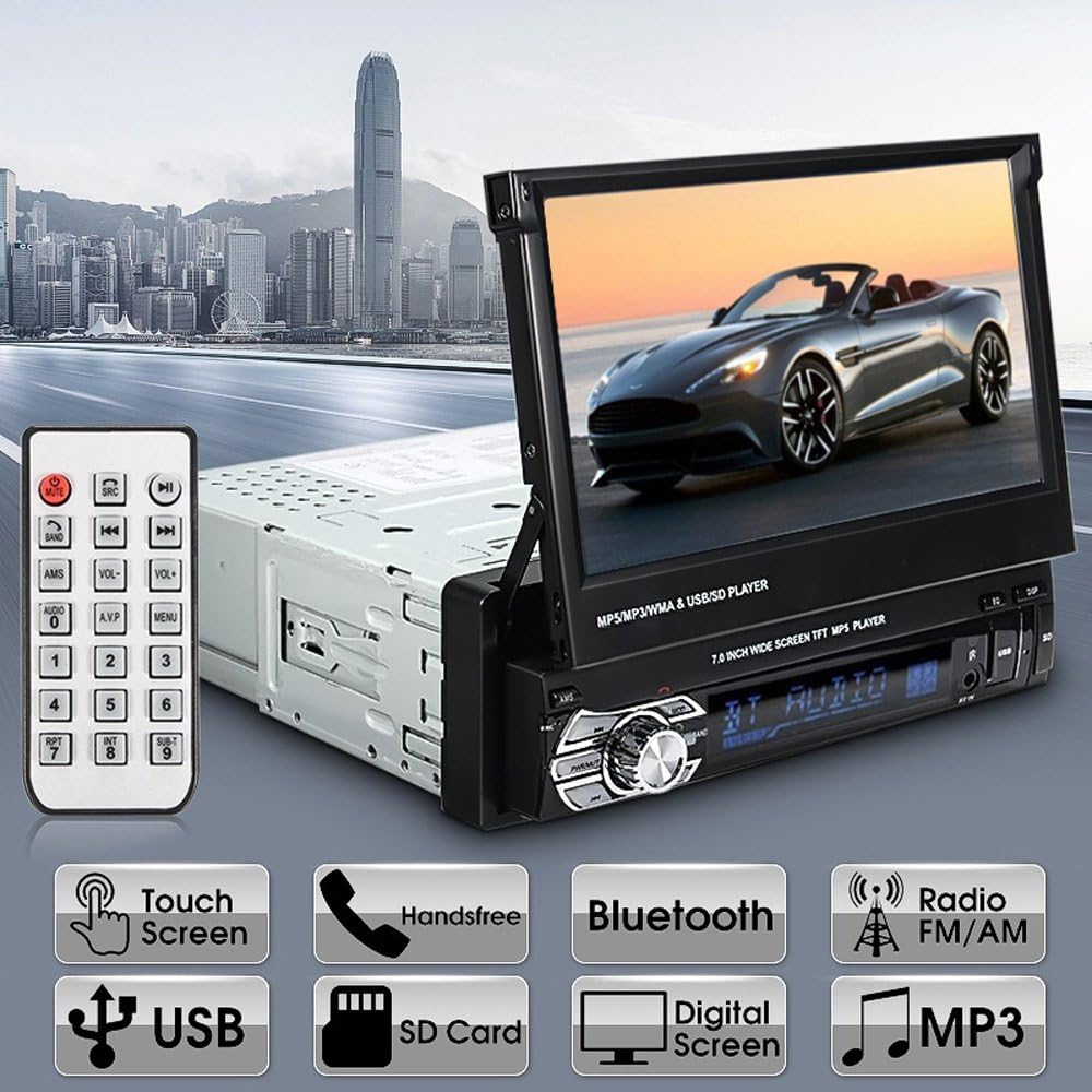 podofo Auto Stereo single-din 17,8 cm faltbar: Amazon.de: Elektronik