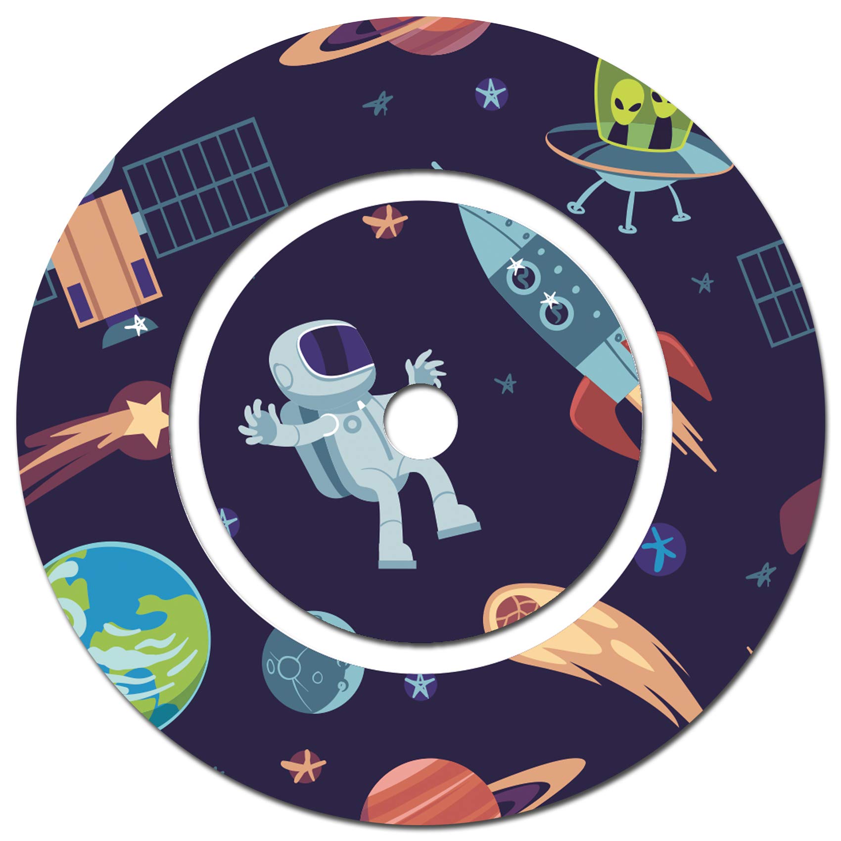 yabaduu Protective Film Cover for Toniebox, Perfect Fit, Self-Adhesive, Child-Friendly, Space, Charging Station Film