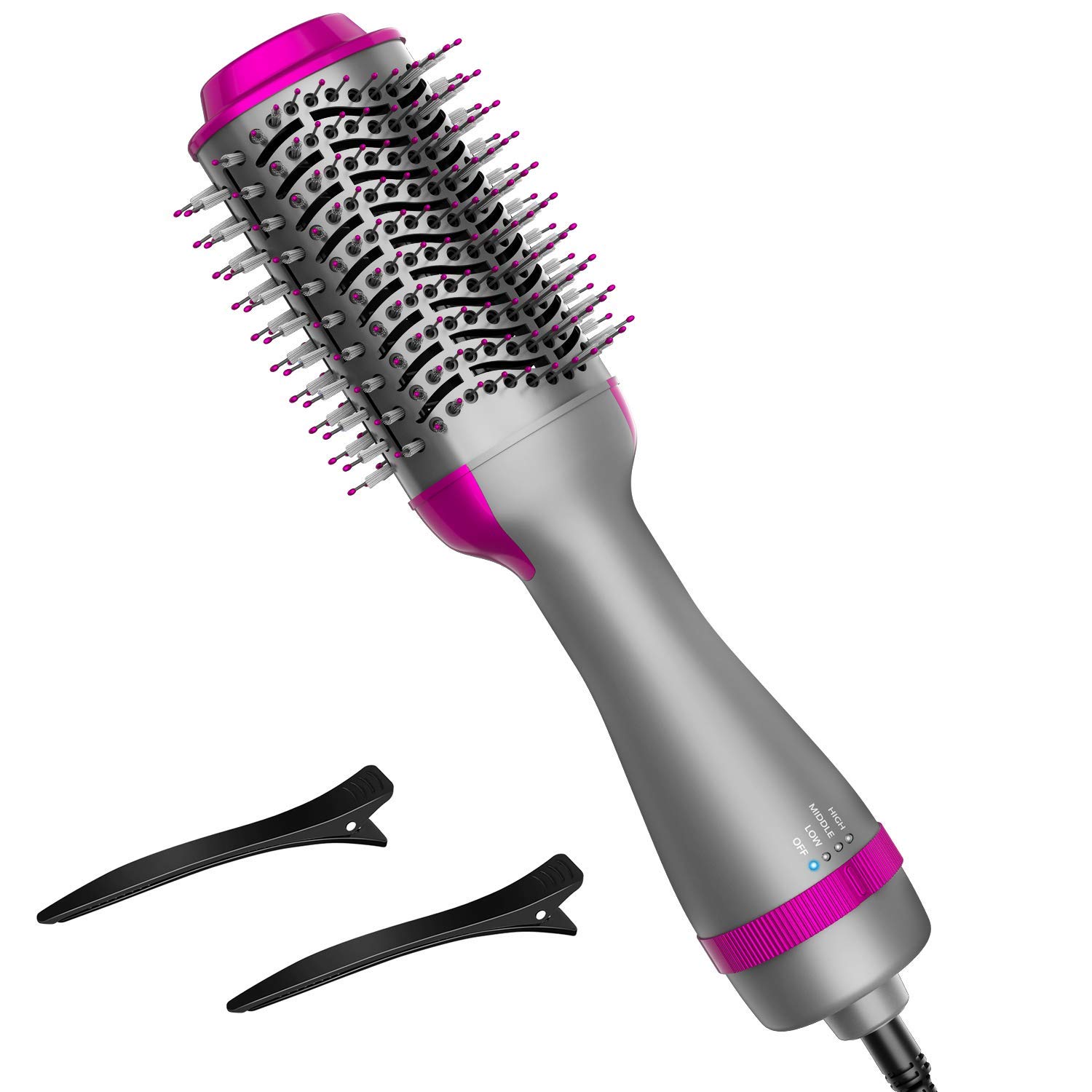 Hair Dryer Brush, Hot Air Brush One Step Hair Dryer & Volumizer 3 in 1 Brush Blow Dryer Styler for Rotating Straightening, Curling, Salon Negative Ion Ceramic Blow Dryer Brush… : Beauty