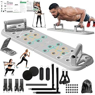Ogetok Push Up Board 26 in 1 Press Up Bars voor Mannen, Push-up Grips Opvouwbare Pressup Handgrepen Pushup Bar Stand, Thuis Borst Spier Workout Fitness Oefening Krachttraining Apparatuur Gym