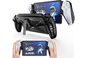 NINKI Silicone Protective Case Compatible PlayStation Portal Case with Kickstand,Shockproof Anti-Scratch Non-Slip Full Protective Silicone Cover Skin for PlayStation Portal Cover Accessories Black