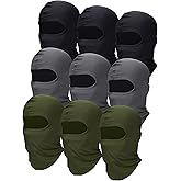 SATINIOR 9 Pcs Ski Mask for Men Full Face Cover UV Sun Protection Cooling Balaclava Neck Gaiter Clothing Scarf Bandana