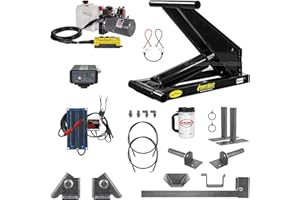 JOHNSON TRAILER PARTS Dexter PH516 Hydraulic Scissor Hoist Kit – 8 Ton (16,000 lb) Dump Trailer Lift for 10’-14’ Beds with KTI Single/Double Acting Hydraulic Pump | Deluxe Kit