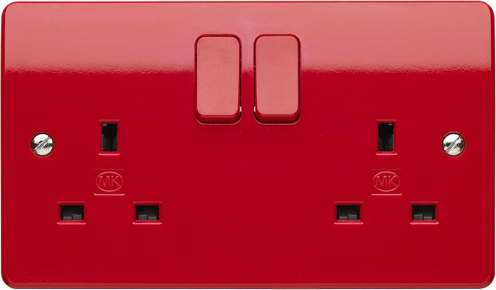 MK Logic Plus 13A 2 Gang Double Pole Switched Socket Outlet