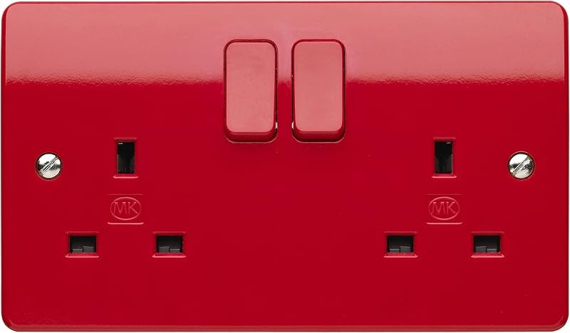 MK Logic Plus 13A 2 Gang Double Pole Switched Socket Outlet