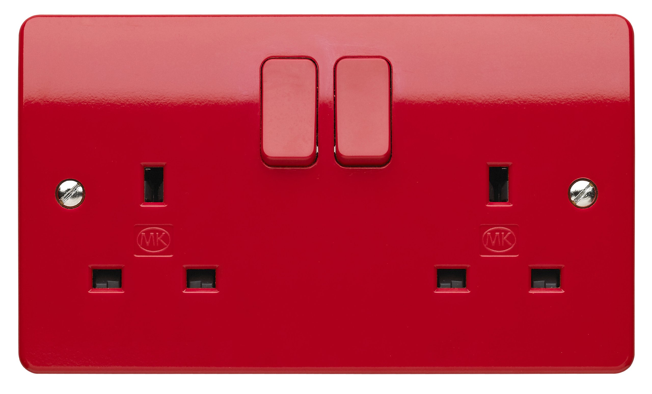 Mk K2747D1RED 13A 2g Double Pole Switch Socket