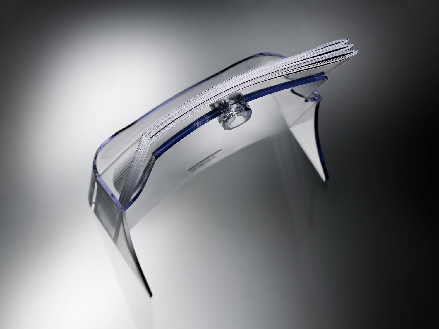 SIGEL LH111 Table-Top Literature Holder, for A4, with additional business card compartment, uv resistant acrylic, clear, 4 Pieces - Image 4