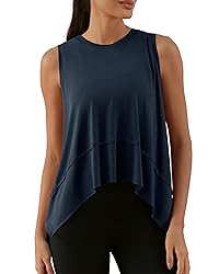 ODODOS Women's Sleeveless Crop Top Athletic Gym