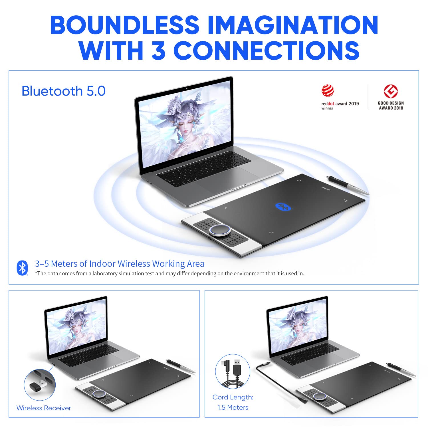 Mua XPPen Deco Pro MW Bluetooth Graphics Tablet 11×6 Inches Wireless ...