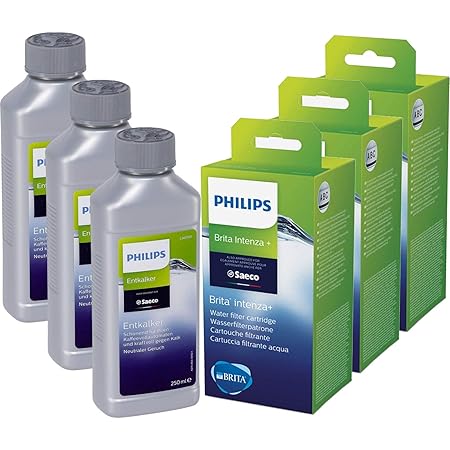 3 x Saeco Intenza Wasserfilter & 3 x 250ml Saeco Entkalker im Set