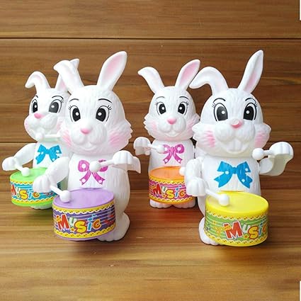 ellaroom Best Selling 1PC Pop Cute Baby Rabbit Drum Educational Developmental Musical Toy(None Color Random)