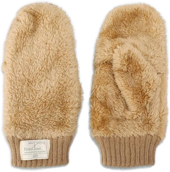 Amazon レディース フワモコミトン手袋 4本指が出せる 2way 全3色 ベージュ 手袋 通販