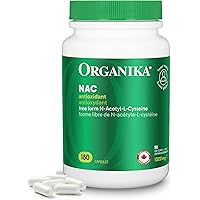 Organika Canadian-Made NAC (N-Acetyl-L-Cysteine) 500mg- Supports Antioxidant Glutathione Levels, Immune System Support, Liver