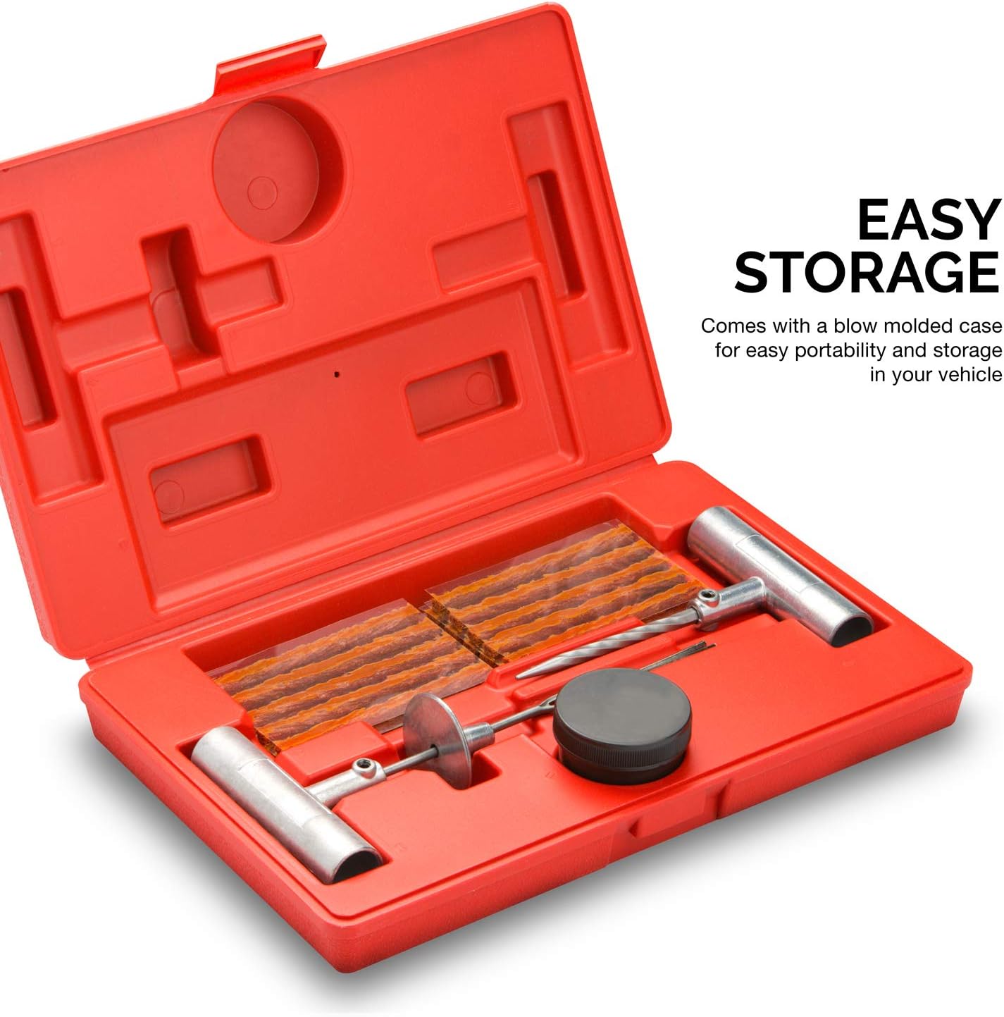 Tooluxe 50002L Universal Tire Repair Kit to Fix Punctures and Plug Flats, 35-Piece Value Pack, Ideal for Cars, Trucks, Motorcycles, ATV: Home Improvement