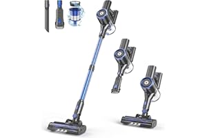 NADALY Cordless Vacuum Cleaner, Stick Vacuum with 3 Powerful Suction Modes, Max 45 Mins Runtime, Anti-Tangle Vacuum Cleaner for Home, 8-in-1 Rechargeable Vacuum for Carpet, Pet Hair, Hard Floors