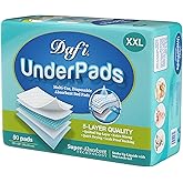 DAFI Disposable Bed Pads Extra Large 30”x 36”(50 Count) Adult Incontinence Underpads, Effective Odor Control Pee Pads, Chucks Pads, Super Absorbent Protection for Elderly, Adults, Baby