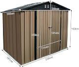 NC 8x6FT Metal Garden Shed Outdoor Storage Utility Tool Box Galvanized Steel view 8