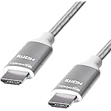 Amazon Basics 10.2 Gbps High-Speed 4K HDMI Cable with Braided Cord, 3-Foot, Silver