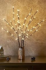 Eambrite 3 Pack 76cm Twig Lights with Ground Stakes Warm White LEDs