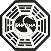 Evike - Dharma PVC IFF Hook &amp; Loop Patch - Black/White