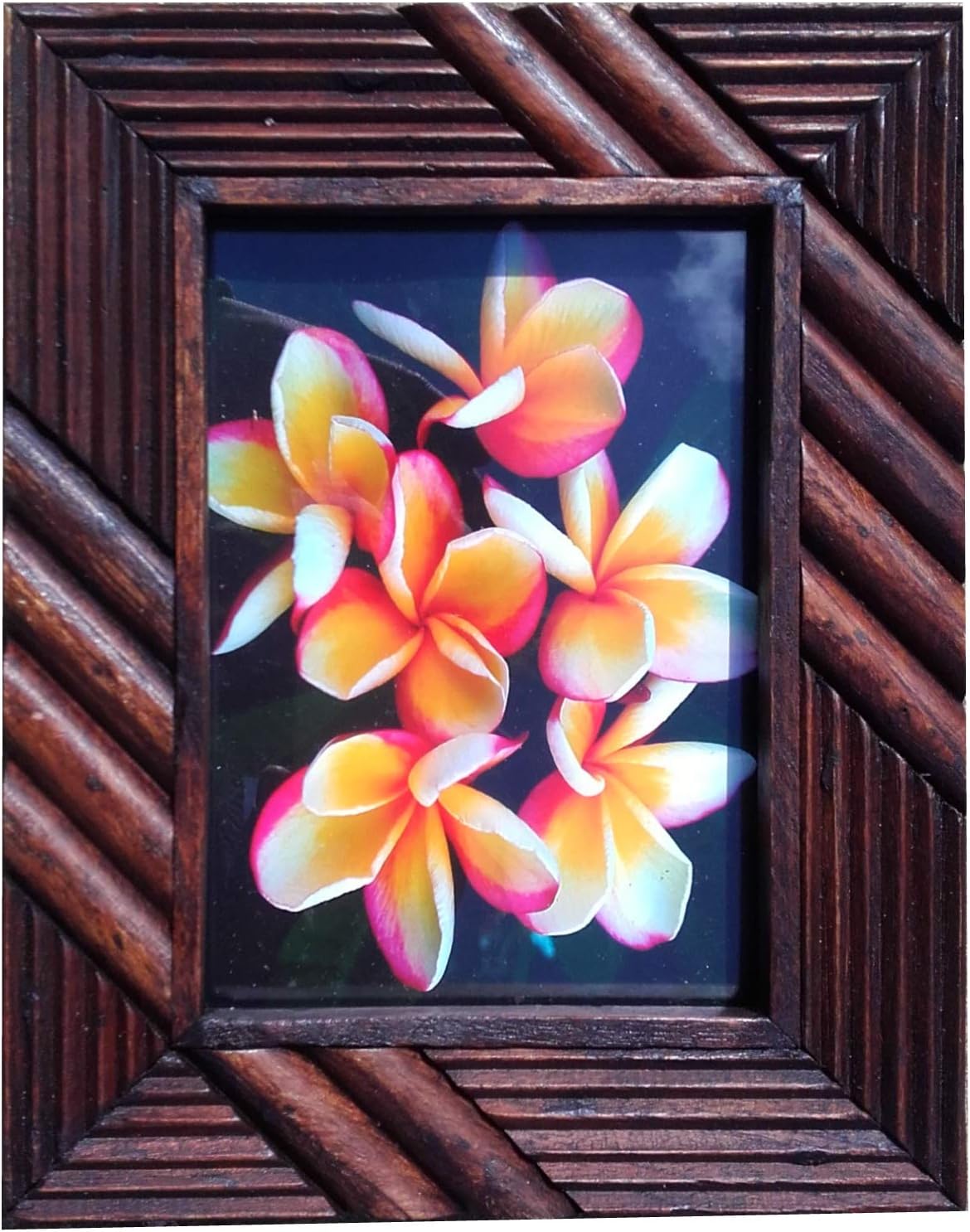 The Camphor Tree Reclaimed Teak 7 x 5 dark wooden photo frame