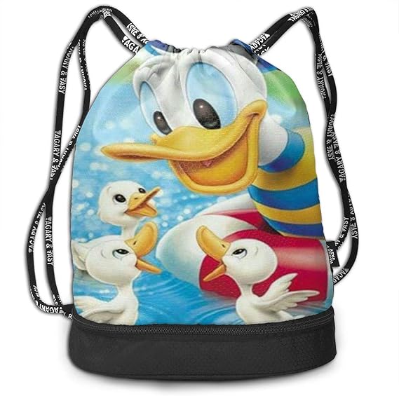 Beautiful Donald Duck Drawstring Bag Gym Lightweight Bundle Backpack