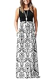 AUSELILY Women's Summer Sleeveless Loose Maxi Dress