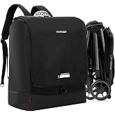 Momcozy ClickGo Stroller Travel Bag for Airplane, Handheld or Backpack | Only Fits Folded Strollers up to 17.3 x 22.1 x 9.8 in, Compatible with Selected Major Brands
