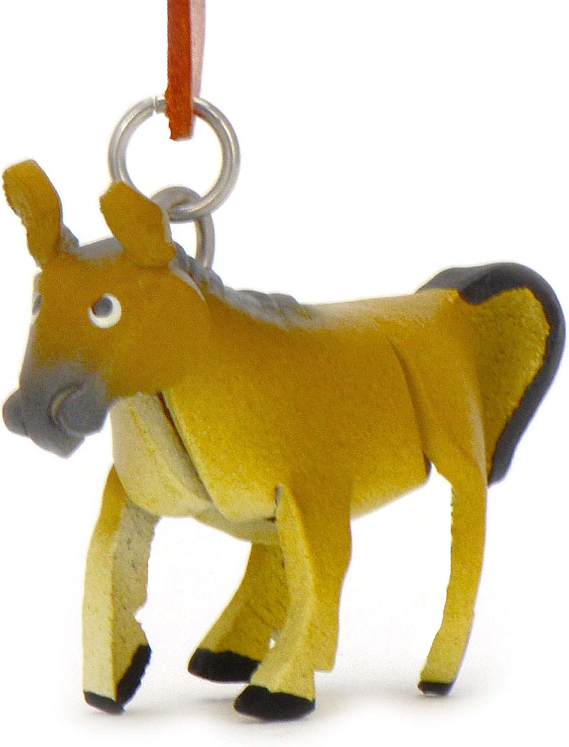 MONKIMAU Leather Keyrings Horse, Beige
