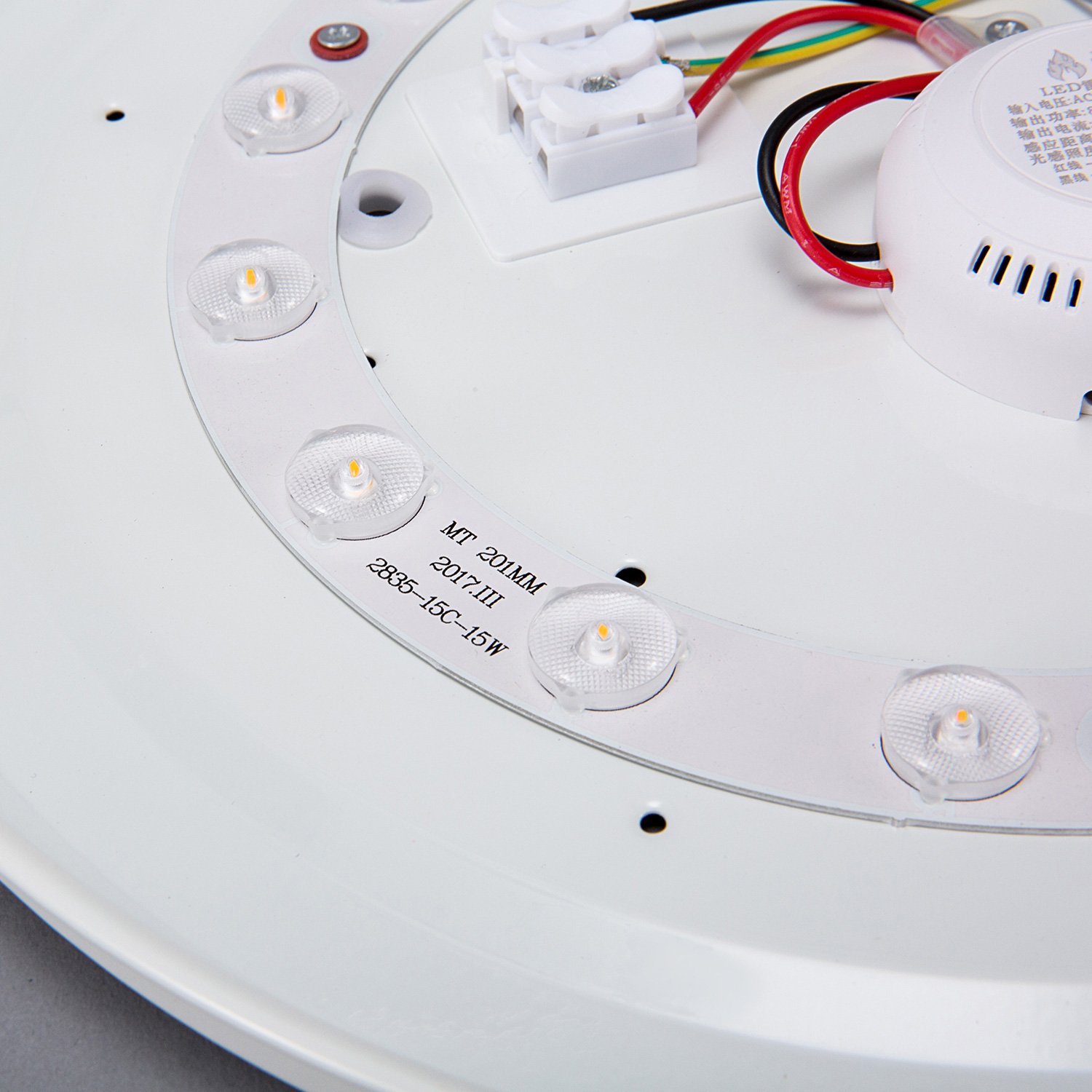 Ruicer LED Deckenleuchte Wohnzimmer Schlafzimmer Warmweiß Rund 15W [Energieklasse A+]