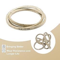 uxcell 3LK520 Cord Belt Grey, 3/8" x 52" Lawn and