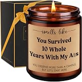 GSPY 10th, 10 Year Anniversary Candle Gifts for Him, Her, Wife, Husband | 10 Year Wedding Anniversary, Tin or Aluminum 10th Anniversary, Ten Year, Happy Tenth Anniv. Gifts for Women, Men, Couple