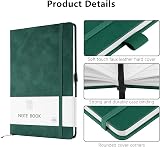 Lefute A5 PU Leather Notebook 200 Pages Elastic Closure Pink Green option view 3