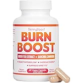 SkinnyBoost Burn Boost Capsules-60 Ct – Natural Vegan Metabolism Support with Green Tea & Garcinia Cambogia -Anotioxidants, Energy and Weight Management Burn Boost Vegan Capsules