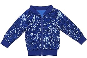 Cilucu Kids Jackets Girls Boys Sequin Zipper Coat Jacket for Toddler Birthday Christmas Clothes