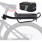 YONTUO Rear Bike Rack with Quickly Release Camp,Retractable Aluminum Alloy Bicycle Cargo Rack,Thickened Frame and Main Tube for 26"-29" Frames Commuter Carrier,Max Weight 22lb,YONTUO