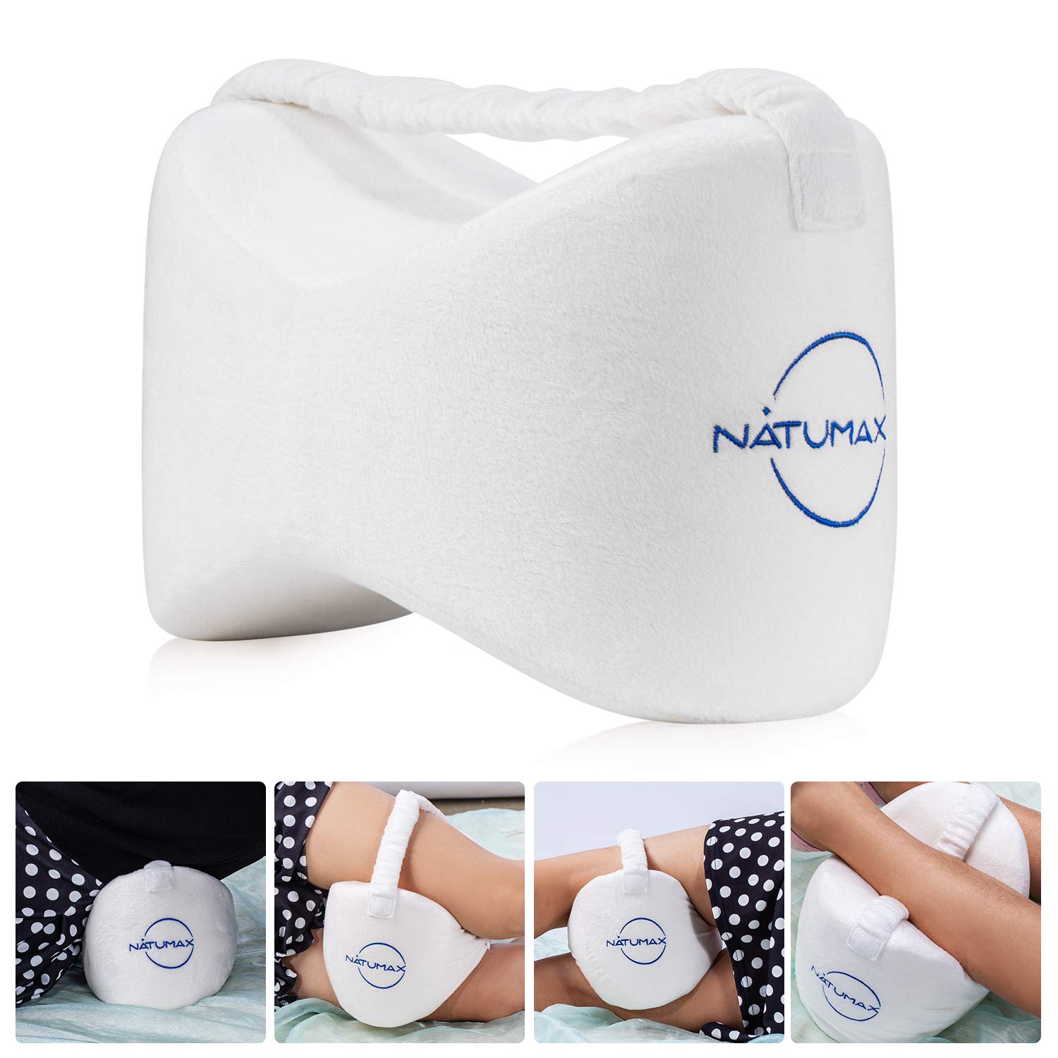 NATUMAX Knee Leg Pillow, Pressure Pain Relief for Side Sleepers, Back