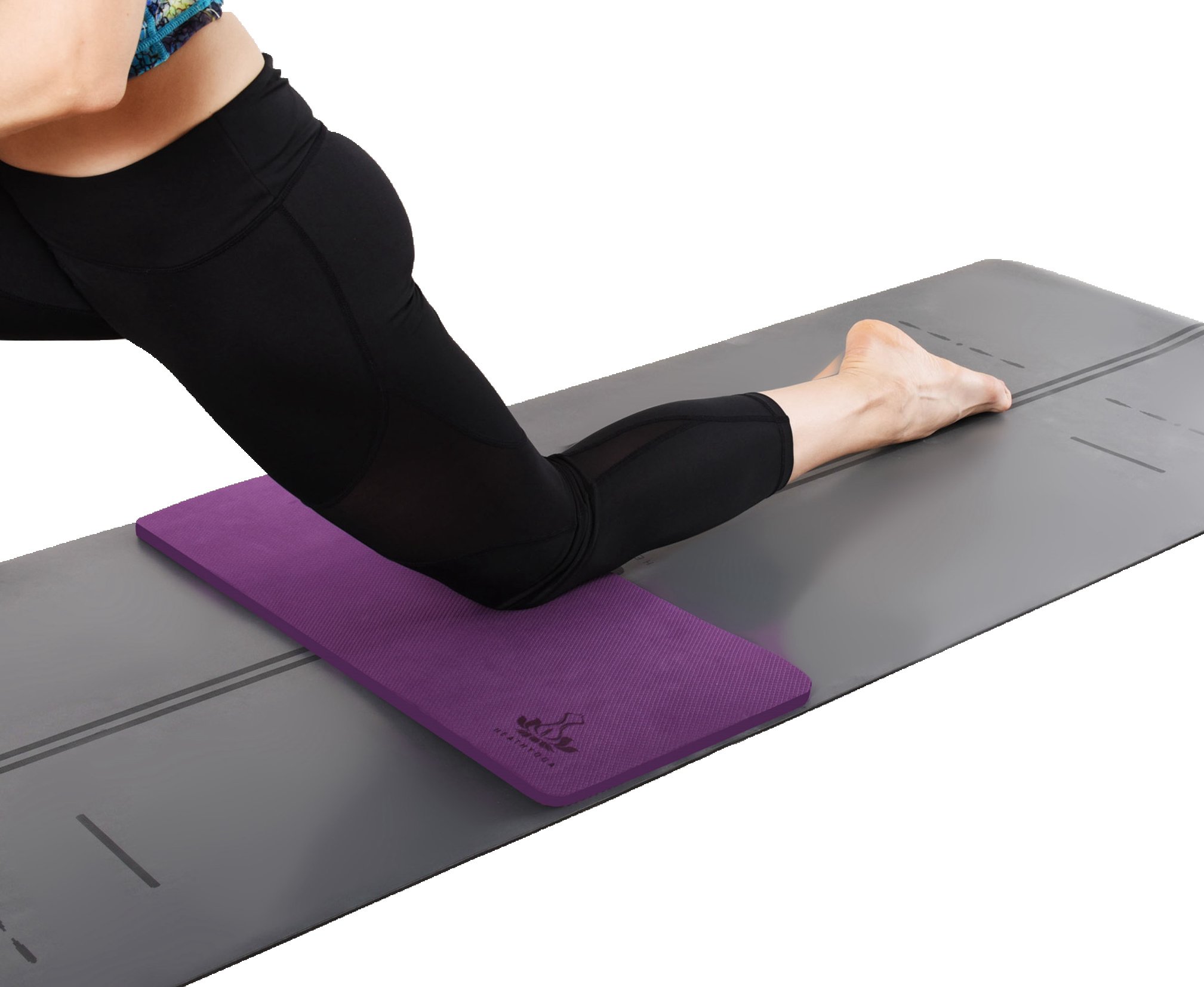 Heathyoga Yoga Knee Pad, Great for Knees and Elbows While Doing Purple