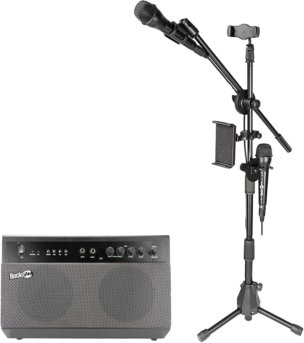 RockJam Premium Performer 100-Watt Bluetooth Karaoke Machine and PA System with