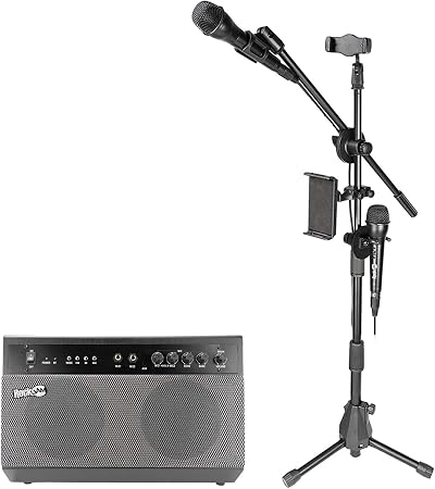 RockJam Premium Performer 100-Watt Bluetooth Karaoke Machine and PA System with