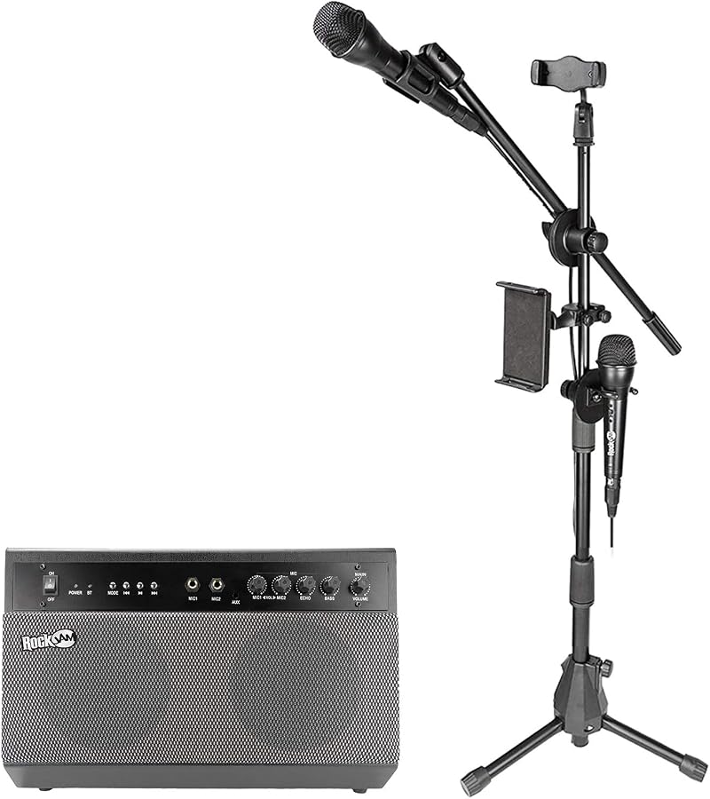 RockJam Premium Performer 100-Watt Bluetooth Karaoke Machine and PA System with