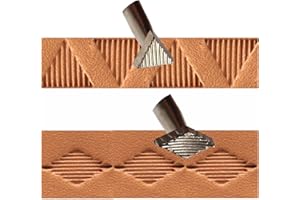 PANSHIYON Leather Stamps,Professional Leather Border Stamping Tools for Craft Working(B962+F926D)