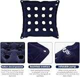 Leikedun Pressure Relief Cushion 16 Holes Inflatable Seat 41x41 cm Blue view 4