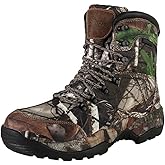 R RUNFUN Men's 7" Waterproof Insulated Lightweight Hunting Boots Anti-slip Hiking Boot, 200g Thinsulate