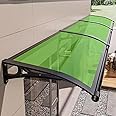 Door Awnings Exterior, Polycarbonate Cover Awnings for Doors Entrance, Awning for Door Window Exterior with Aluminum Bracket for Sun Shutter, UV, Rain and Snow Protection-D-100x110cm/39x44in