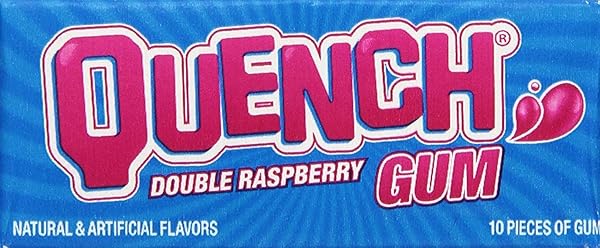 QUENCH GUM, DOUBLE RASPBERRY, 10 COUNT (PACK OF...